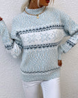 Tamsin | Cozy Snowflake Mock-Neck Sweater