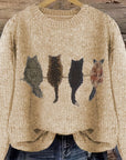 Tamara | Cozy Cat-Print Sweater