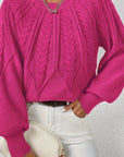 Cassidy | Cable-Knit Round-Neck Sweater