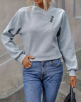 Nadine | Asymmetrical Button-Neck Sweater