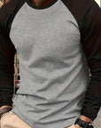 Trevor | Two-Tone Raglan Long-Sleeve Top