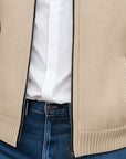 Gregory | Stand-Collar Zip Cardigan