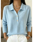Eliza | Refined Collared Button Pullover