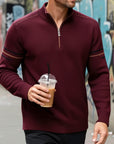 Nathan | Half-Zip Mock Neck Sweater