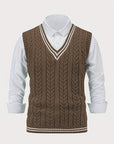 Gideon | Cable-Knit V-Neck Sweater Vest
