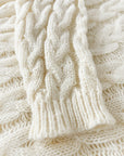 Florence | Relaxed Cable-Knit V-Neck Sweater