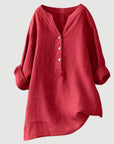 Carina | Refined V-Neck Button-Down Shirt