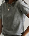 Harriet | Fine-Knit Short Sleeve Sweater
