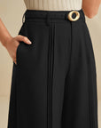 Marlowe | Pleated Wide-Leg Trousers