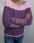 Francesca | Color-Block Boat Neck Sweater