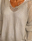 Delaney | Relaxed Open-Knit Hooded Sweater