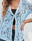 Cassandra | Floral Openwork Cardigan