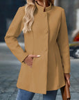 Juliette | Elegant Stand-Collar Button Coat