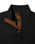 Ronan | Stand Collar Button Henley Sweater
