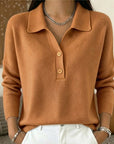 Eliza | Refined Collared Button Pullover