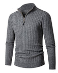 Gavin | Ribbed Quarter-Zip Sweater