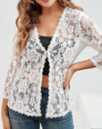 Cassandra | Floral Openwork Cardigan