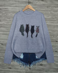 Tamara | Cozy Cat-Print Sweater