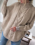 Corinne | Cozy High-Neck Cable-Knit Sweater
