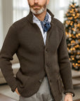 Archer | Textured Stand-Collar Cardigan
