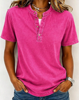 Nora | Relaxed Button-Neck Top