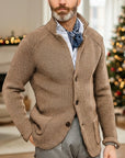 Archer | Textured Stand-Collar Cardigan