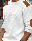 Aaron | Textured Elbow-Patch Pullover