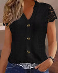 Ariana | Elegant Button V-Neck Shirt