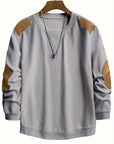 Aaron | Textured Elbow-Patch Pullover