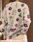 Elsie | Botanical Print Crewneck Sweater