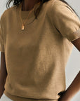 Harriet | Fine-Knit Short Sleeve Sweater