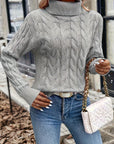 Celeste | Cozy Cable-Knit Turtleneck Sweater