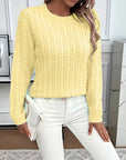 Faye | Cable-Knit Round Neck Sweater