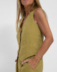 Lauren | Sleeveless V-Neck Vest & Wide-Leg Pants Set