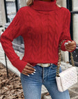 Celeste | Cozy Cable-Knit Turtleneck Sweater