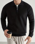 Donovan | Refined Quarter-Zip Polo Sweater
