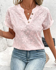 Whitney | Floral Embroidered V-Neck Blouse