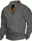 Ronan | Stand Collar Button Henley Sweater