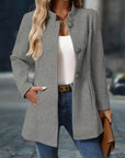 Juliette | Elegant Stand-Collar Button Coat