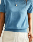 Harriet | Fine-Knit Short Sleeve Sweater