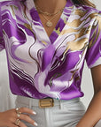 Joanna | Artful Swirl-Print Blouse