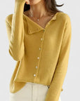 Lorna | Asymmetric Button Cardigan