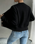 Eleanora | Cable-Knit Button-Front Cardigan