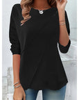 Miranda | Draped Button-Detail Top