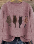 Tamara | Cozy Cat-Print Sweater