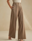 Marlowe | Pleated Wide-Leg Trousers