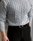 Jonas | Cable Knit Crew Neck Sweater