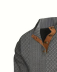 Ronan | Stand Collar Button Henley Sweater