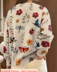 Elsie | Botanical Print Crewneck Sweater