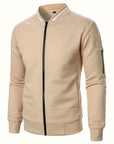 Raymond | Textured Zip-Up Bomber Jacket